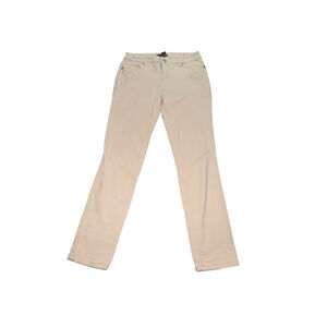 Women's ROZ&ALI Beige Embroidered Skinny Jeans Size 10 #690